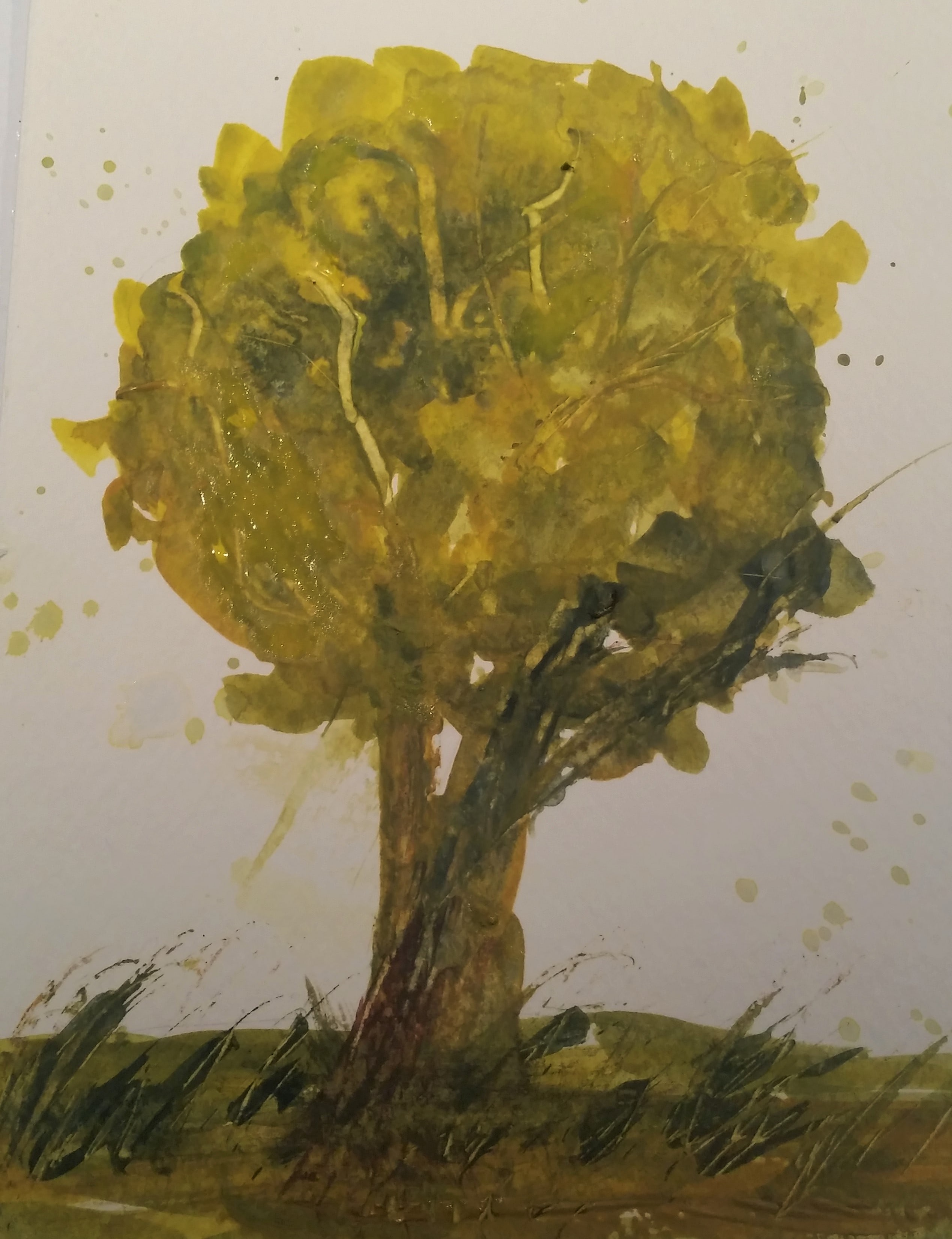 Aquarell Baum - 12x18cm